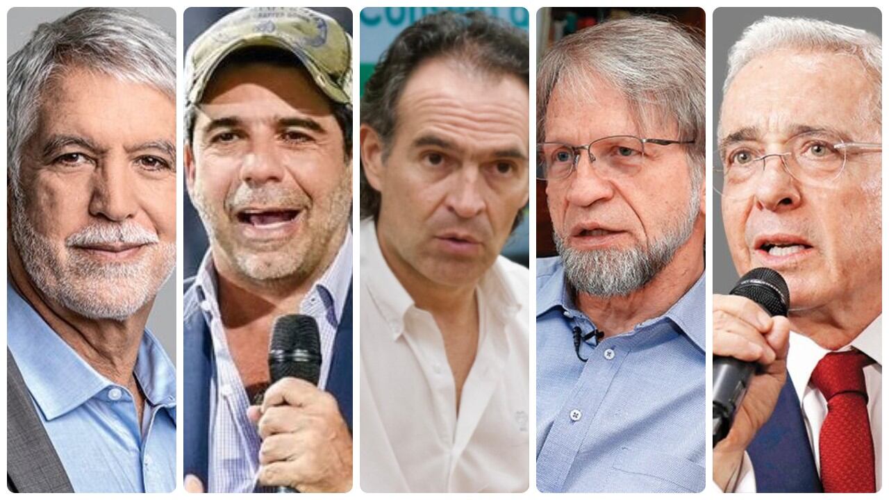 Enrique Peñalosa, Álex Char, Fico Gutiérrez, Antanas Mockus y Álvaro Uribe.