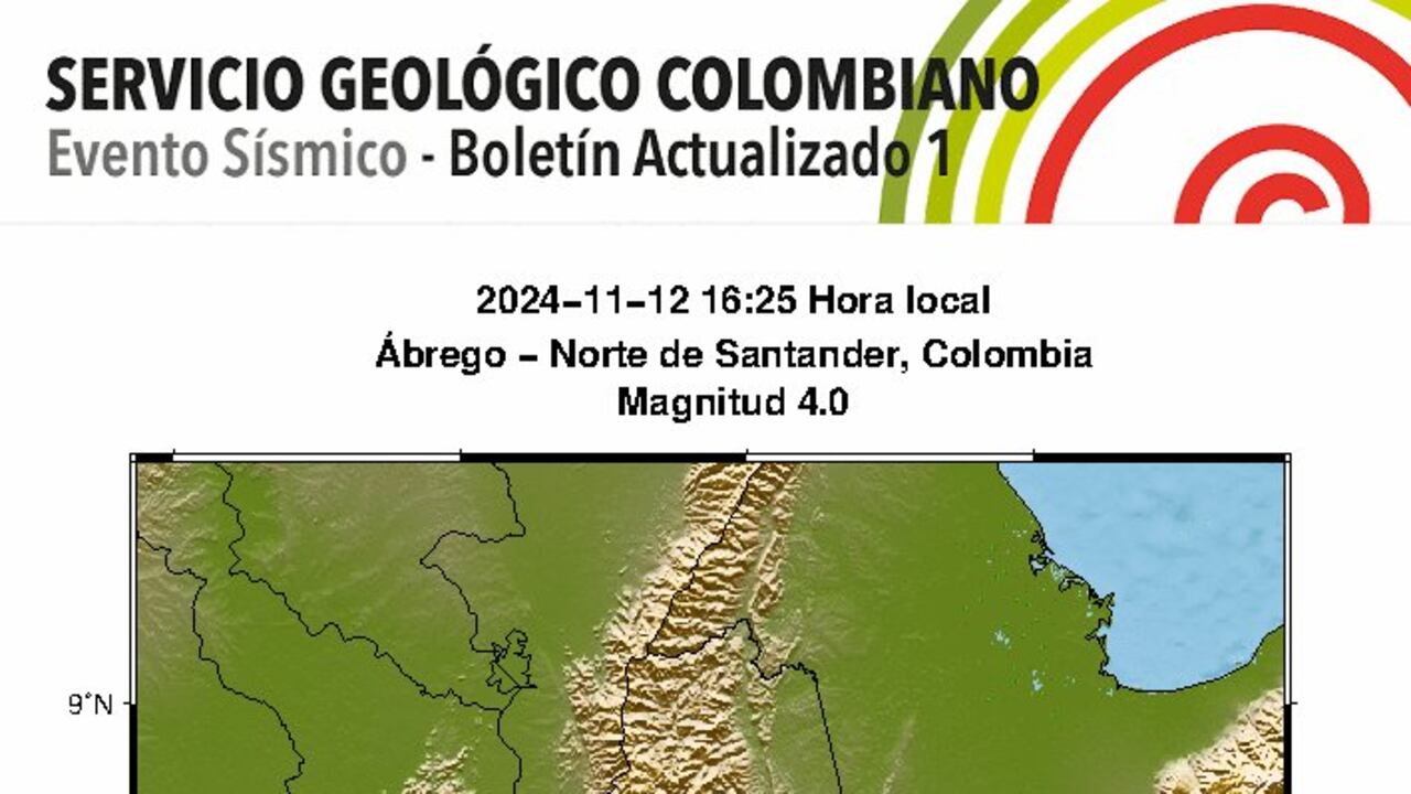SGC reportó fuerte sismo en Norte de Santander