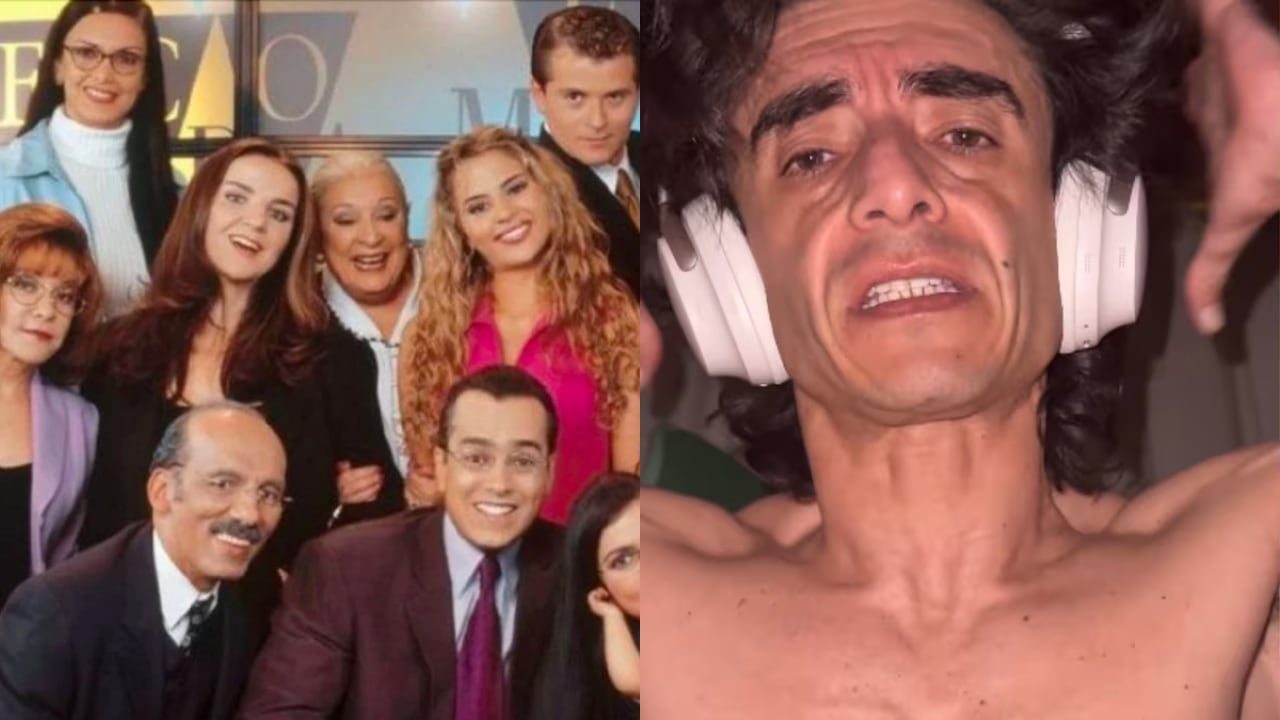 Elenco de ‘Yo soy Betty, la fea’ y Francisco Bolívar.