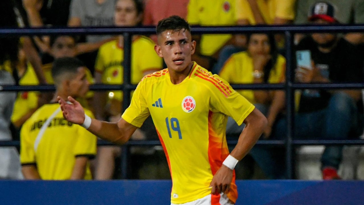 Ángel Mora, jugador de la Selección Colombia Sub-17, que jugó ante Argentina.