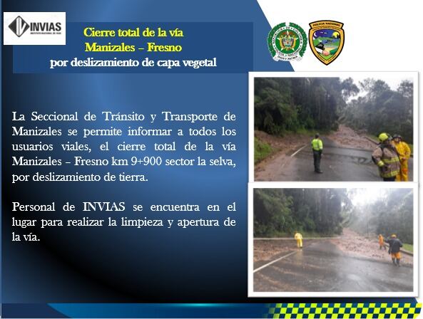 Como vía alterna las usuarios pueden utilizar la de La Línea