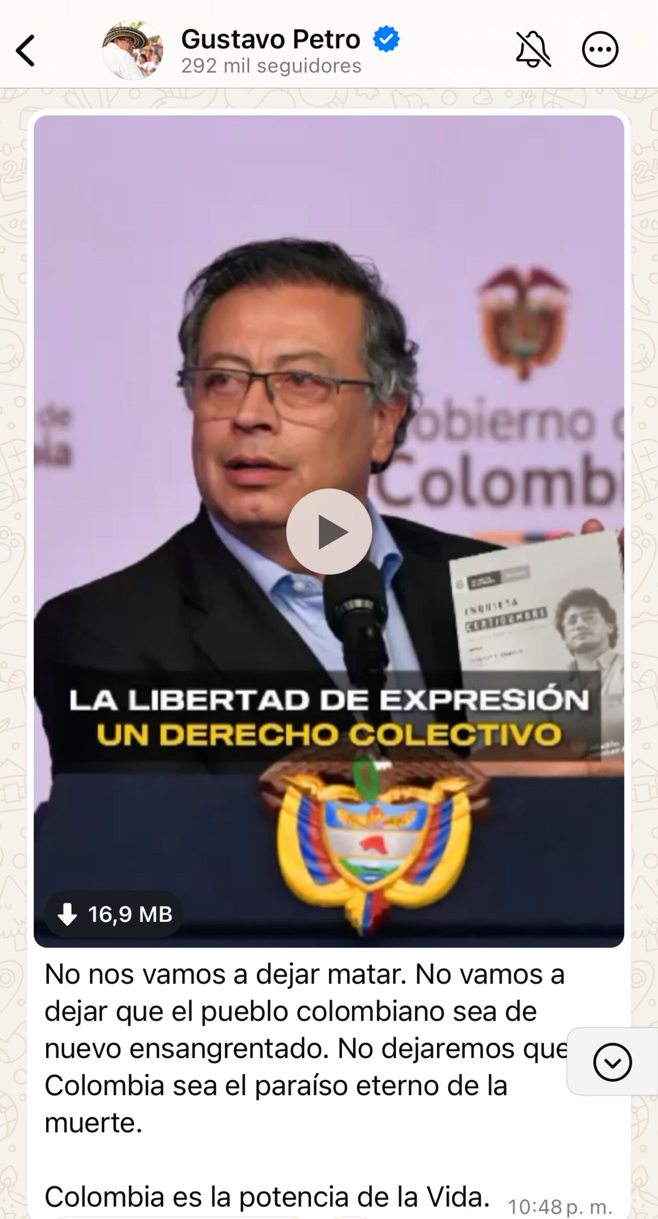 Mensaje presidente Gustavo Petro