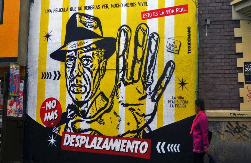 No más desplazamiento. Bogotá. Fotografía: Toxicómano