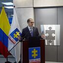 Fiscal general de la Nación, Francisco Barbosa, durante inauguración de la moderna biblioteca de la Fiscalía.