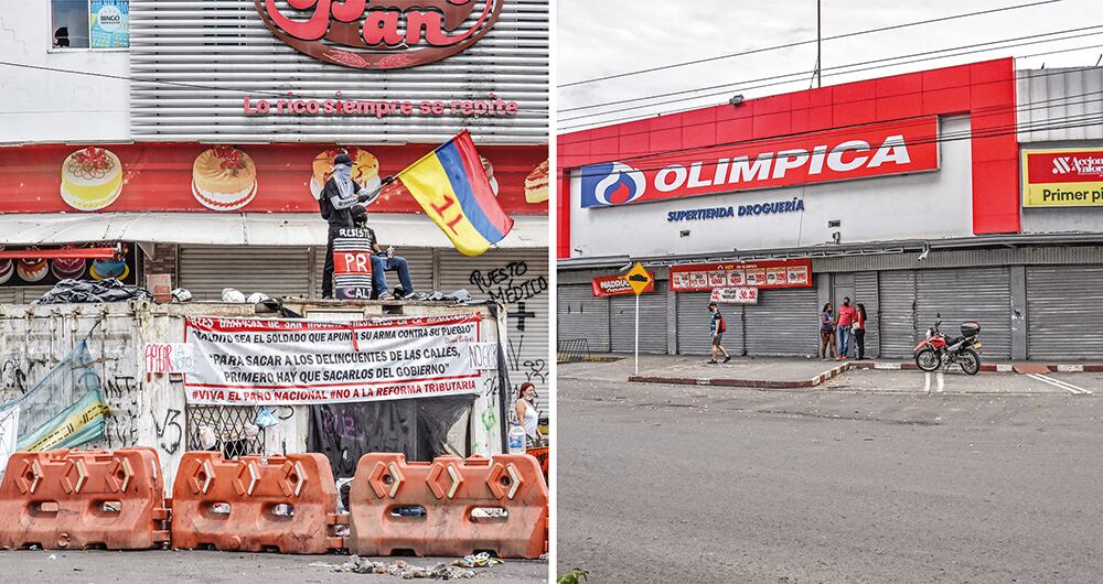 Los actos de vandalismo en diferentes puntos, así como el bloqueo de salidas y entradas de la ciudad, tienen sumida a Cali en su peor crisis económica y social.