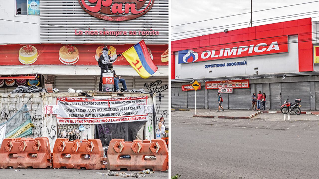 Los actos de vandalismo en diferentes puntos, así como el bloqueo de salidas y entradas de la ciudad, tienen sumida a Cali en su peor crisis económica y social.