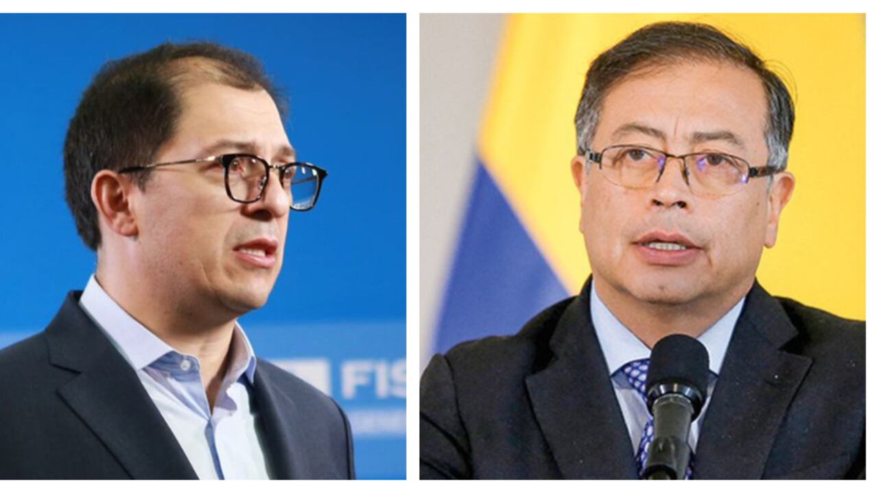De izquierda a derecha: el fiscal Francisco Barbosa y presidente Gustavo Petro.