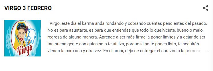 Horóscopo para Virgohoy según Nana Calistar
