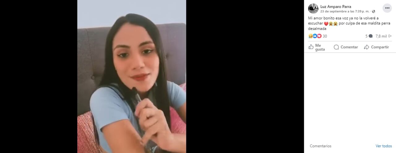 La mujer ha publicado varios mensajes por el asesinato de su hija.