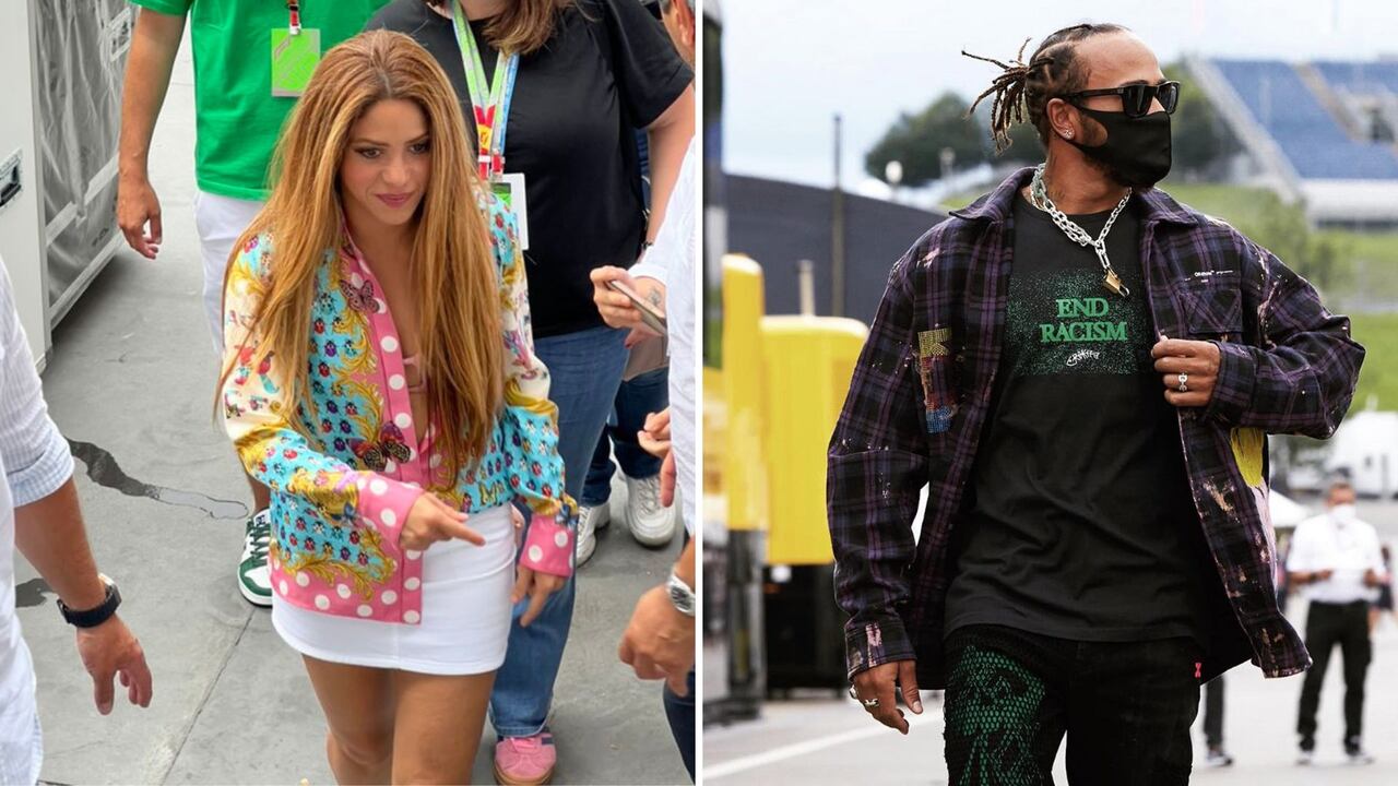 Shakira y Lewis Hamilton