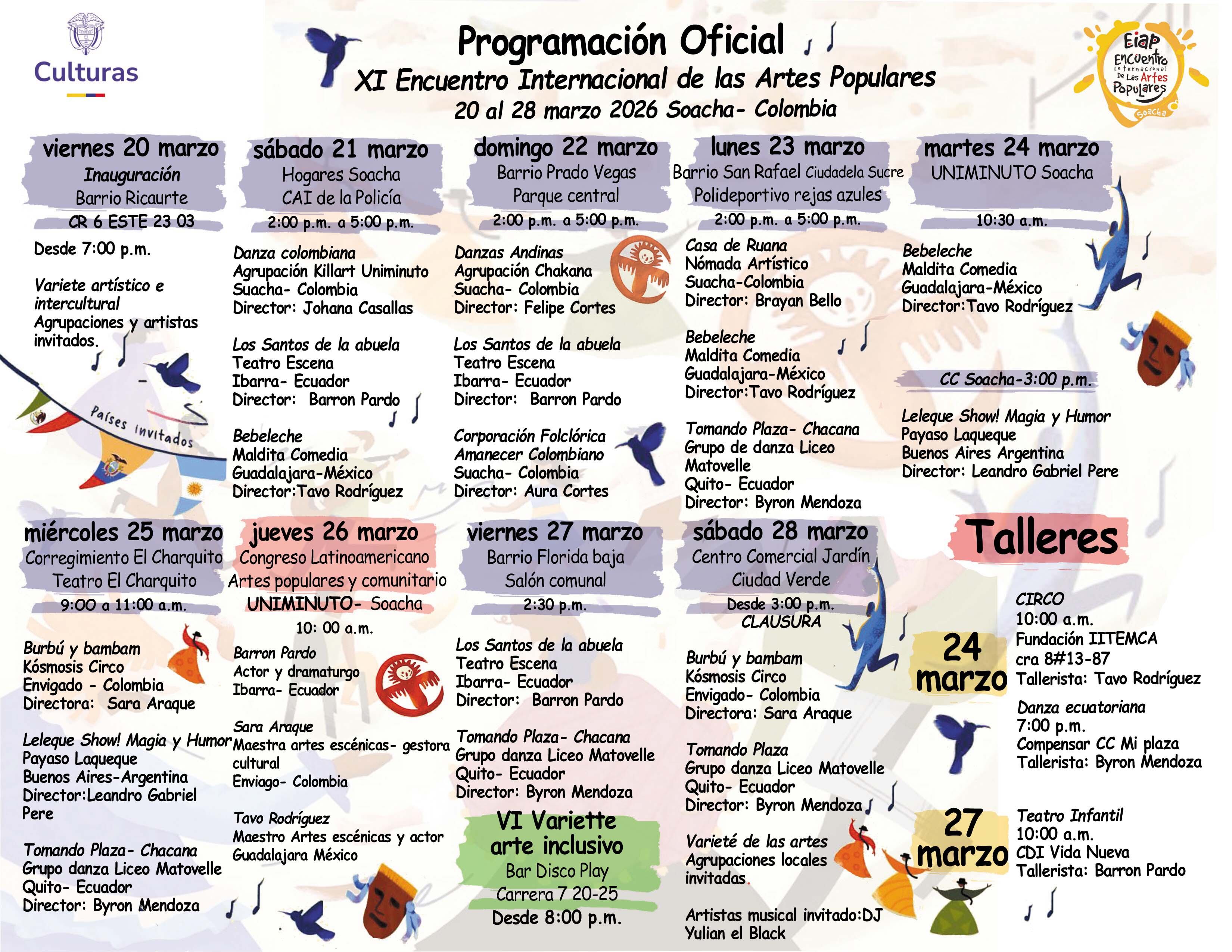 Soacha se viste de tradición con el XI Encuentro Internacional de las Artes Populares. Foto: EIAP / A.P.I.