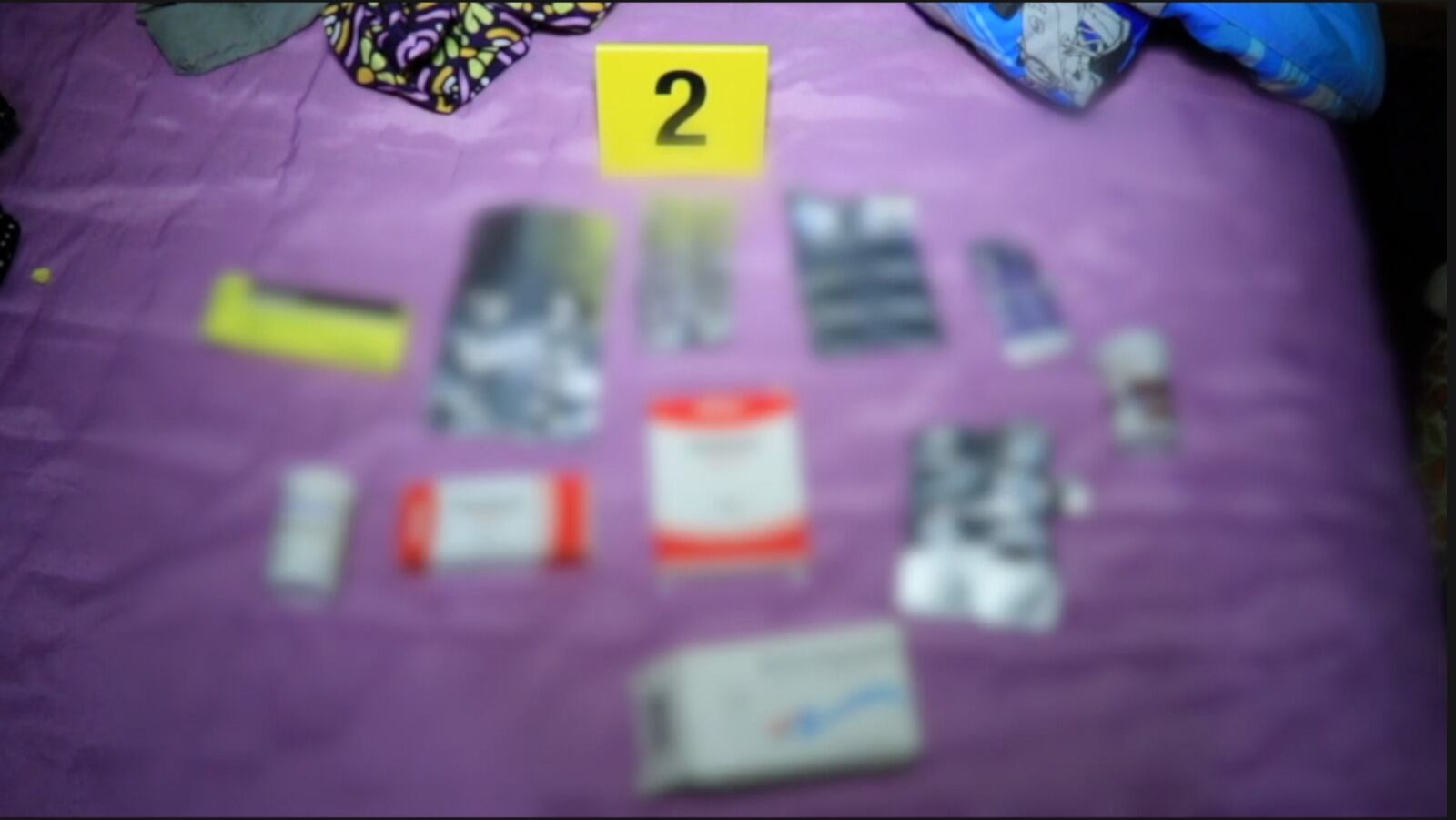 Medicamentos decomisados por las autoridades.