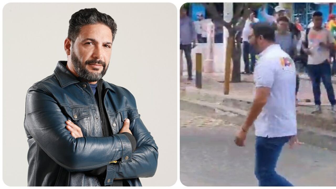 El representante del Pacto Histórico, Agmeth Escaf, participó de la marcha del 27 de septiembre en Barranquilla.