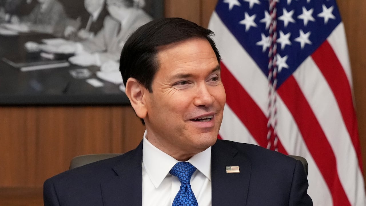 El secretario de Estado, Marco Rubio, durante una reunión de gabinete.