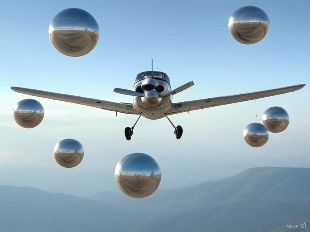 Orbes metálicos fueron observados por Leroy Chiao a 2.700 metros de altura.