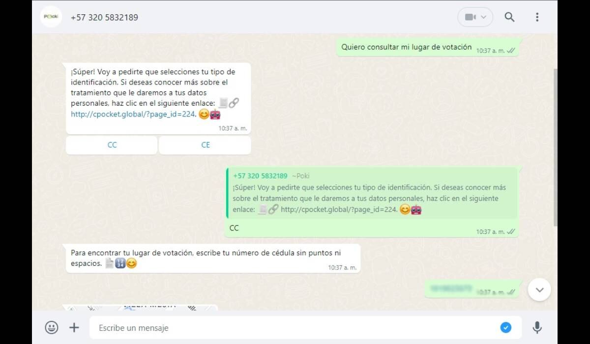 Usuarios de WhatsApp pueden usar un asistente virtual para saber a dónde debe ir a votar.