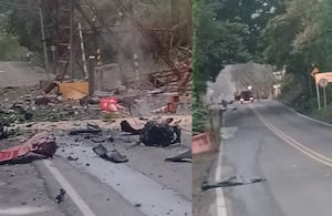 Atentado con explosivos en el peaje de El Mango en la vía Panamericana.