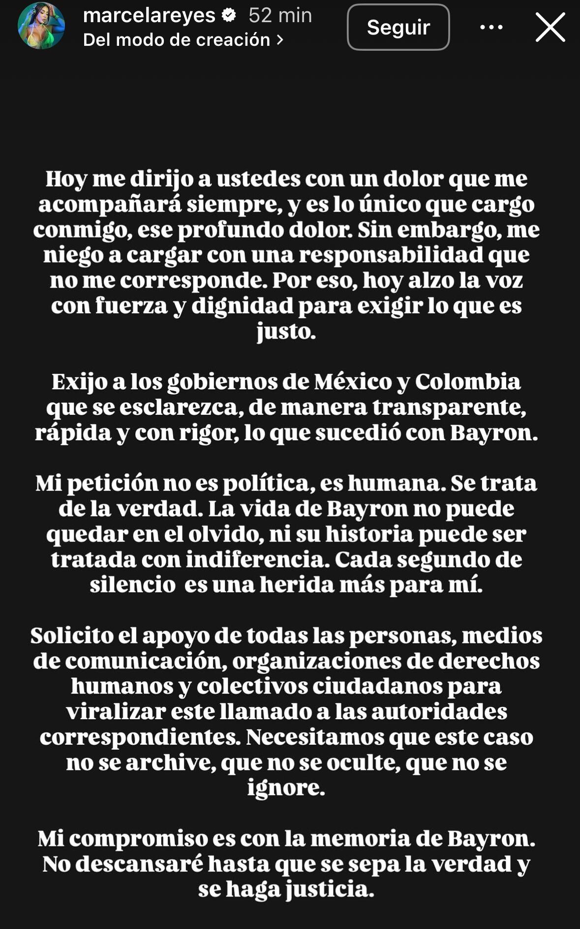 Marcela Reyes se pronunció nuevamente tras la muerte de B King.