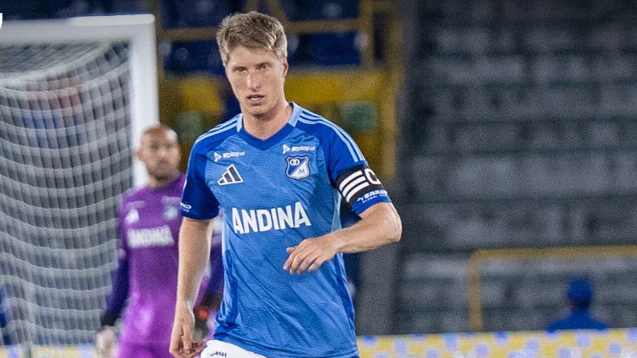 Andrés Llinás, defensa de Millonarios, en el partido ante Real Cartagena