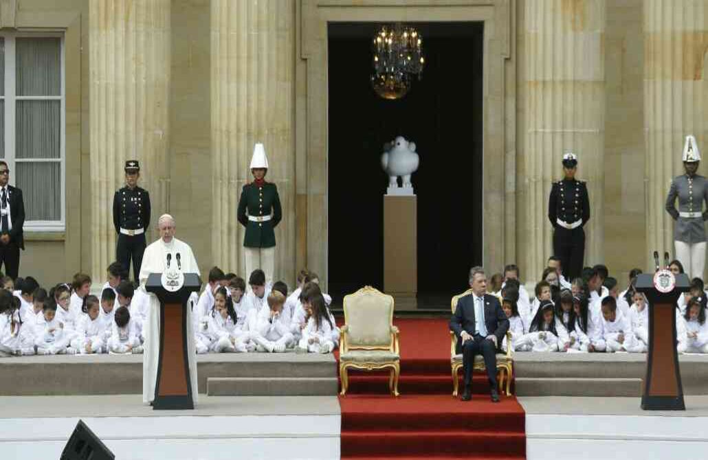 Palabras del papa Francisco: "Colombia es una nación bendecida de muchísimas maneras", dijo. Foto: Guillermo Torres// SEMANA 