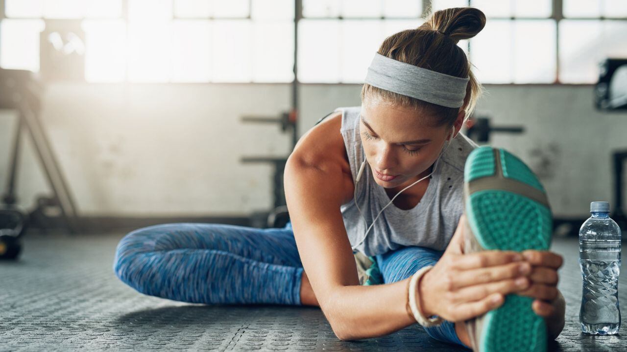 Estiramientos antes de hacer ejercicio.