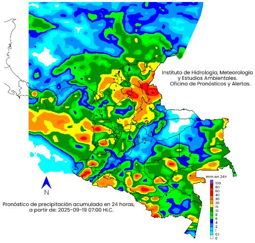 Pronóstico del clima en Colombia para este 19 de septiembre de 2025