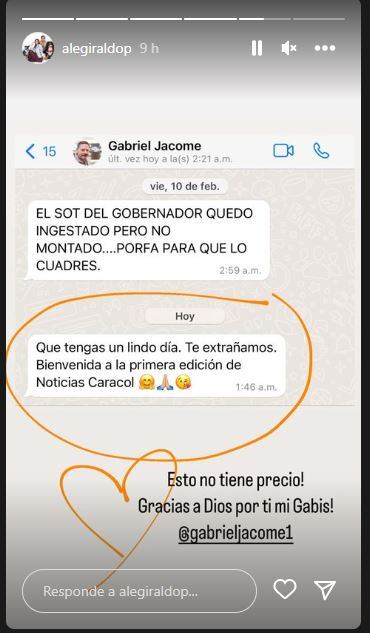 La periodista fue recibida de gran manera por sus compañeros