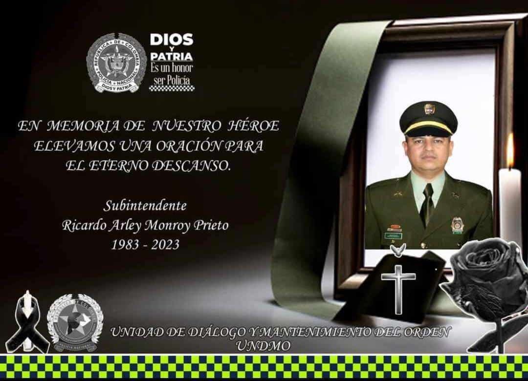 El policía asesinado por manifestantes en Caquetá se llamaba Ricardo Arley y dejó dos hijos: esta es su historia.