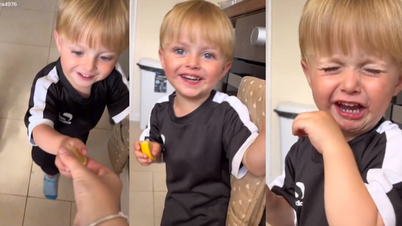 El pequeño cambió rápidamente su percepción del limón cuando lo probó por segunda ocasión.
