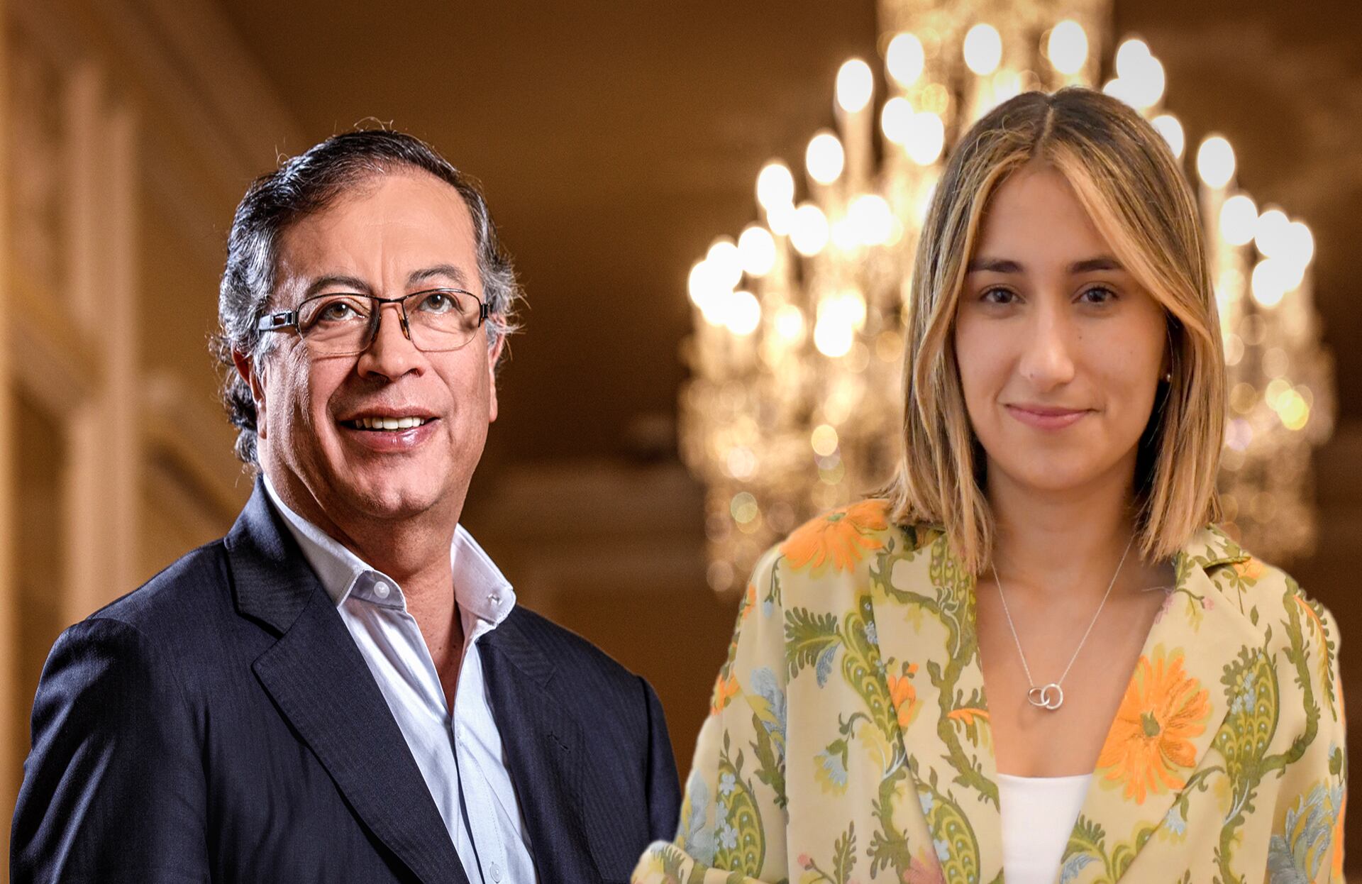 Gustavo Petro con Laura Sarabia