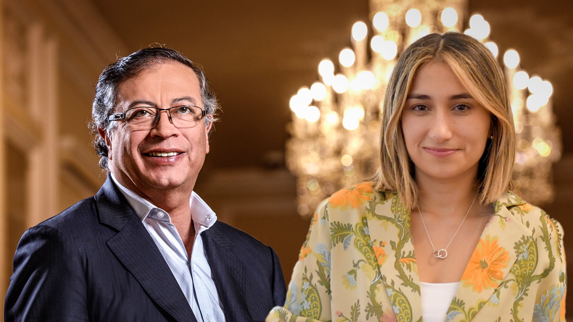 Gustavo Petro con Laura Sarabia