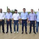 De izquierda a derecha: José Ramiro Bermúdez, de La Guajira; Mello Castro, de Valledupar: Jaime Pumarejo, de Barranquilla; Carlos Ordosgoitia, de Montería; Andrés Gómez, de Sincelejo ; y William Dau, alcalde de Cartagena.