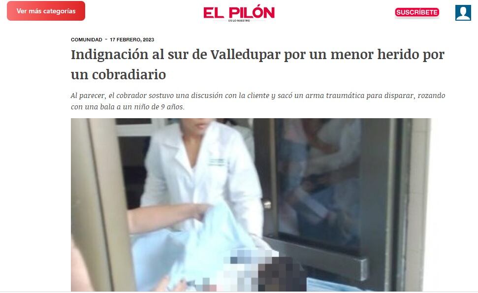 Medios locales registraron el caso, el menor resultó herido en la cabeza