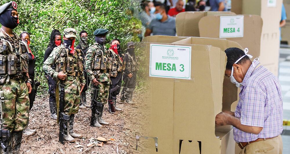    ELN, Clan del Golfo, disidencias y crimen organizado son los grupos que alterarían el libre ejercicio democrático del próximo 29 de octubre, según la MOE. 