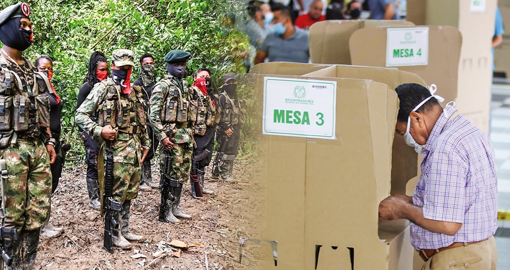    ELN, Clan del Golfo, disidencias y crimen organizado son los grupos que alterarían el libre ejercicio democrático del próximo 29 de octubre, según la MOE. 