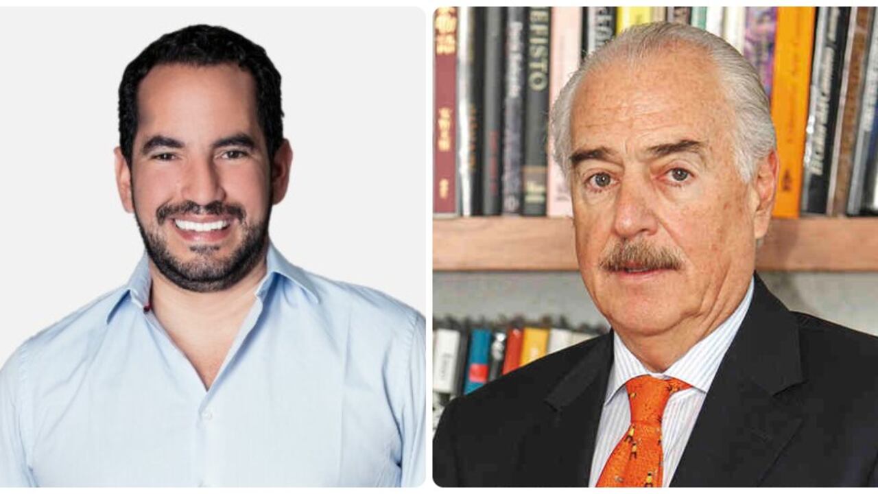 El concejal de Bogotá, Rolando González, y el expresidente Andrés Pastrana