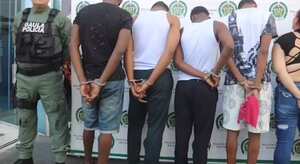 Los capturados fueron dejados a disposición de la Fiscalía General de la Nación.