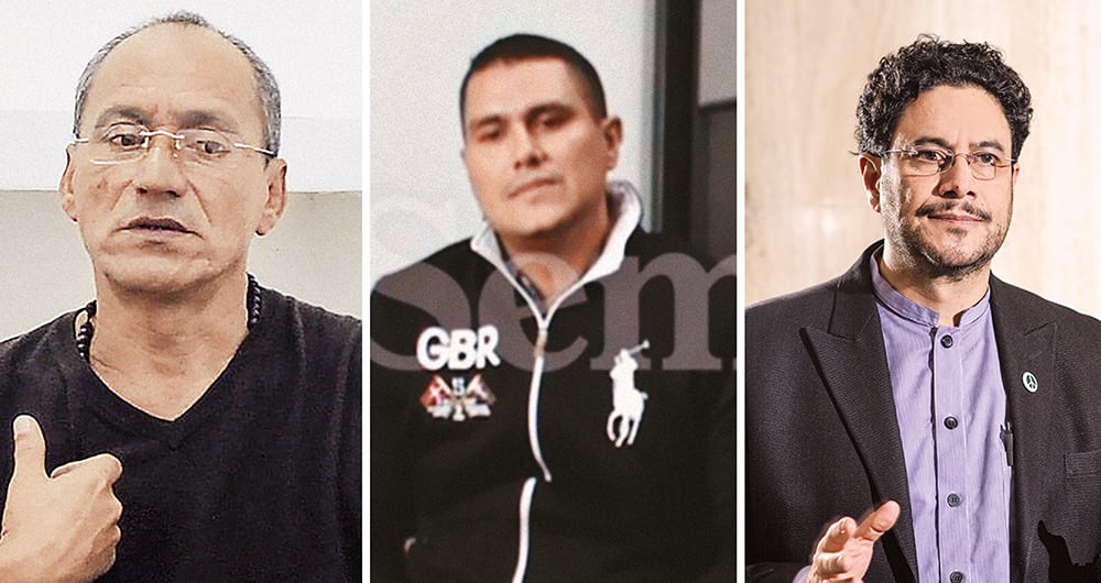   El abogado Diego Cadena se reunió en la cárcel con el exparamilitar Carlos Enrique Vélez (izq.), quien supuestamente iba a declarar en contra del senador Iván Cepeda (der.). A Vélez le habría entregado el dinero que califica como “viáticos”. También buscó la retractación del testigo estrella en el caso, Juan Guillermo Monsalve (centro). 