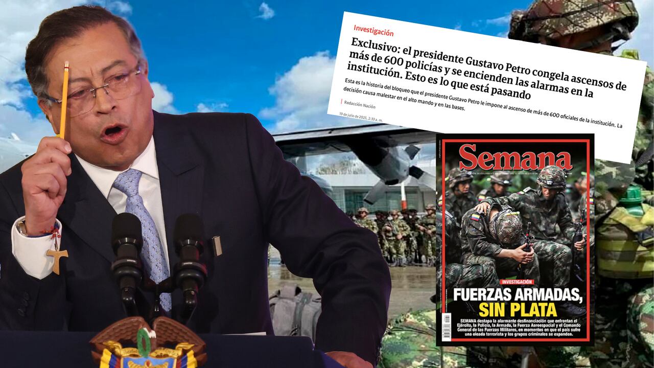 Presidente Gustavo Petro responde a informes de SEMANA sobre las Fuerzas Armadas.