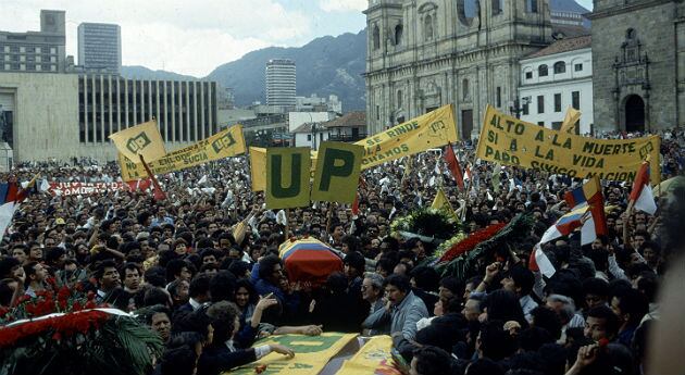 Sepelio de Jaime Pardo Leal. Octubre 12 1987