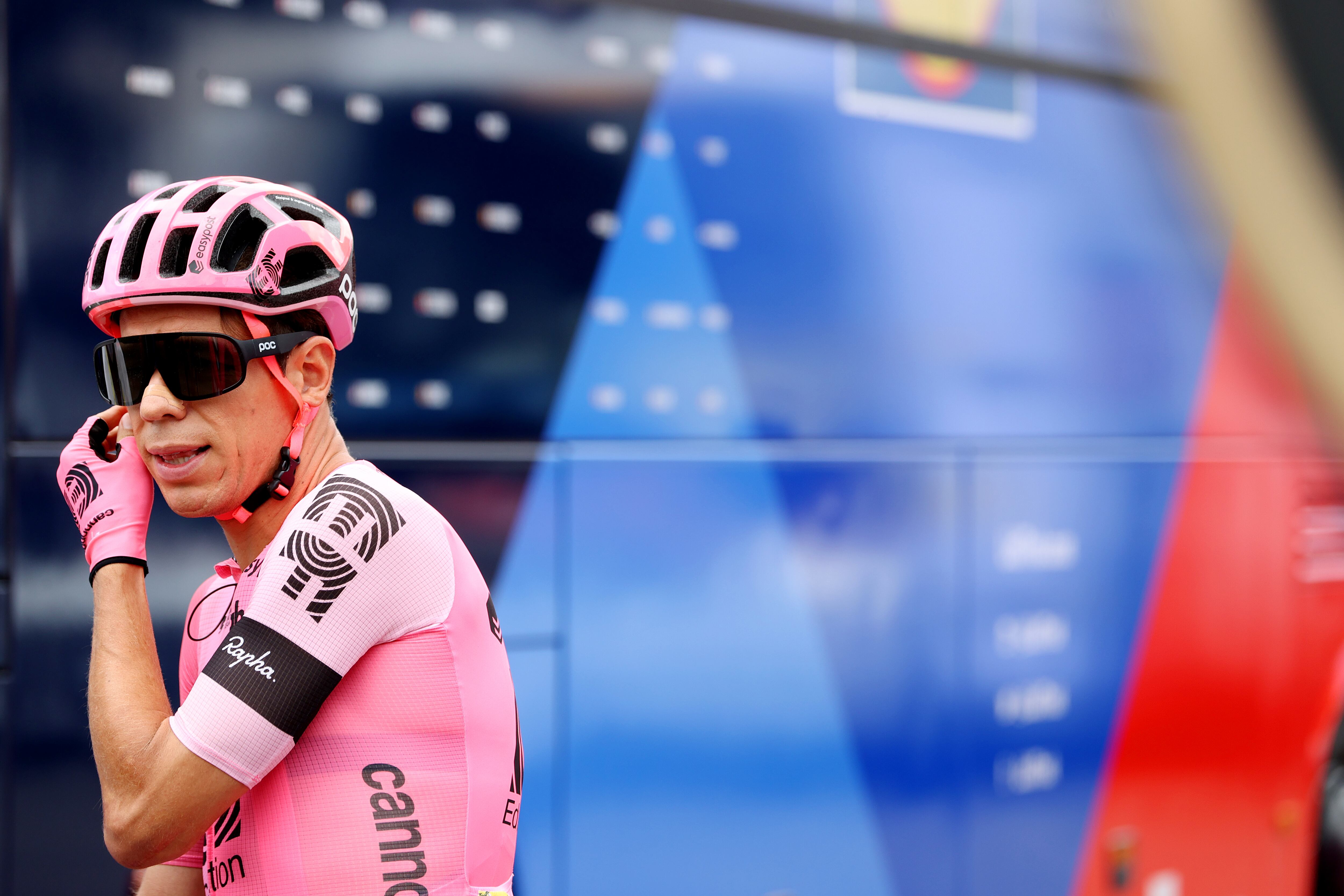TARBES, FRANCE - JULY 06: Rigoberto Uran of Colombia and Team EF Education-EasyPost prior to the stage six of the 110th Tour de France 2023 a 144.9km stage from Tarbes to Cauterets-Cambasque 1355m / #UCIWT / on July 06, 2023 in Tarbes, France. (Photo by Michael Steele/Getty Images)