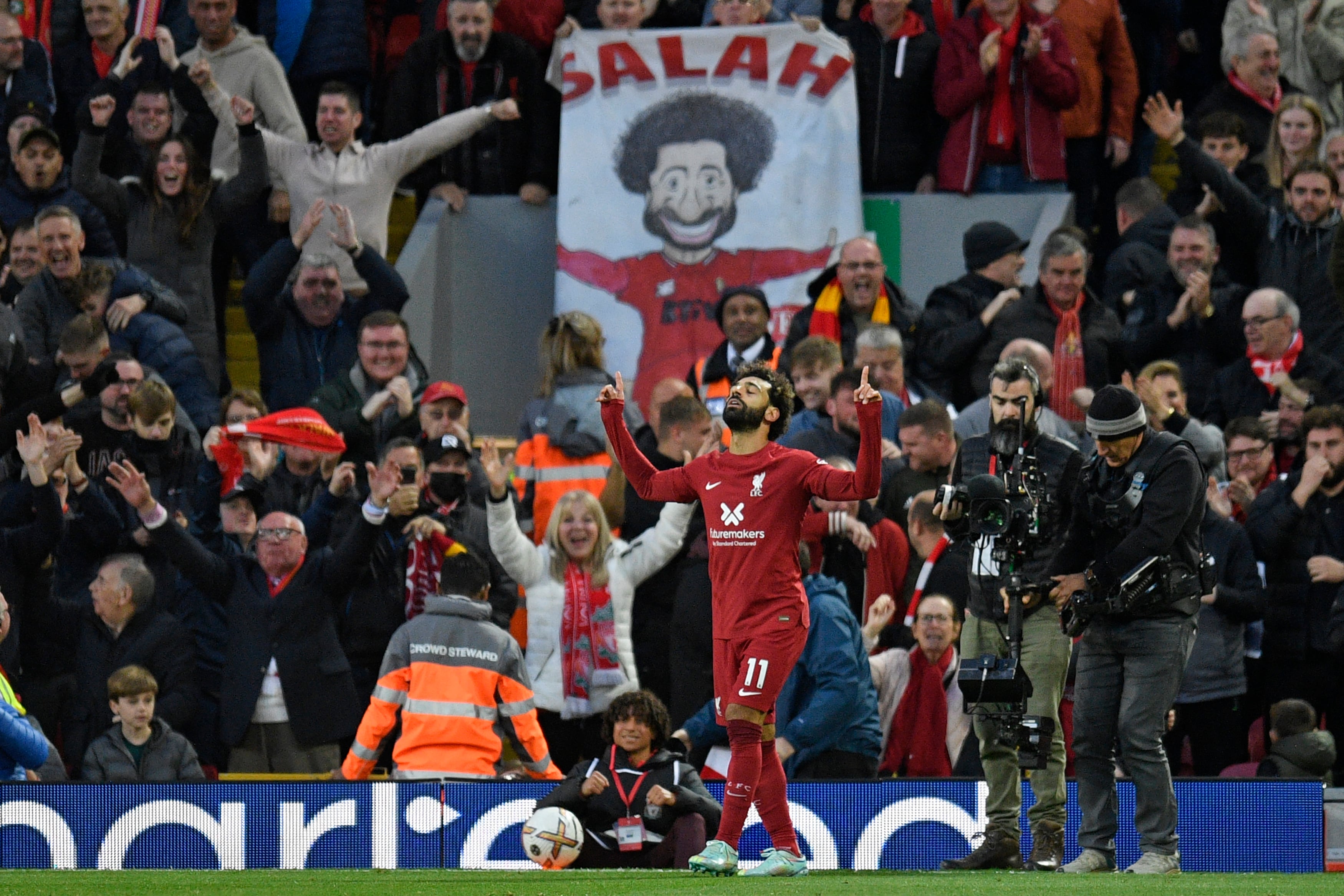 Col gol de Salah, Liverpool derrotó 1 a 0 al Manchester City. Foto: AFP.