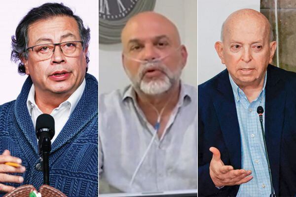 Gustavo Petro, Otty Patiño, Salvatore Mancuso.