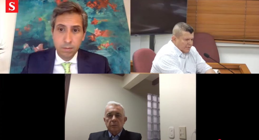 Carlos Eduardo López declara en el juicio contra el expresidente Álvaro Uribe Vélez.