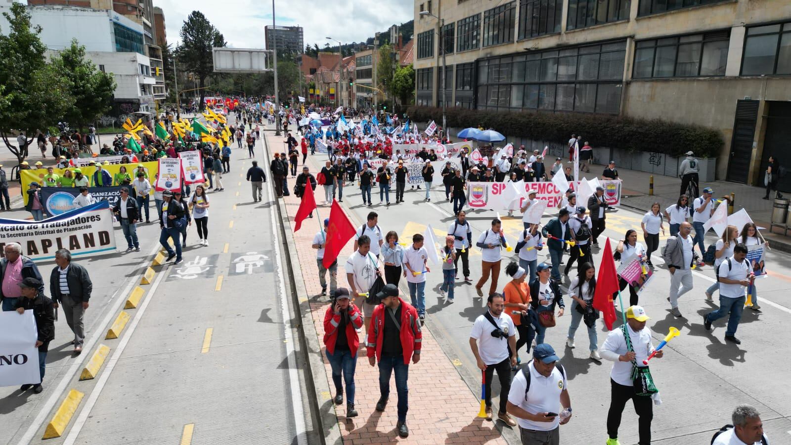 Centrales obreras imágenes con drone