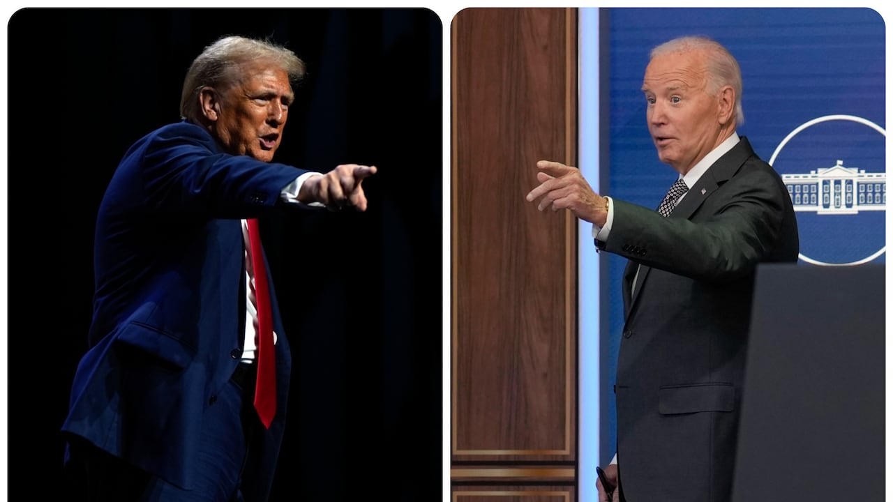 El expresidente Donald Trump y el actual mandatario, Joe Biden