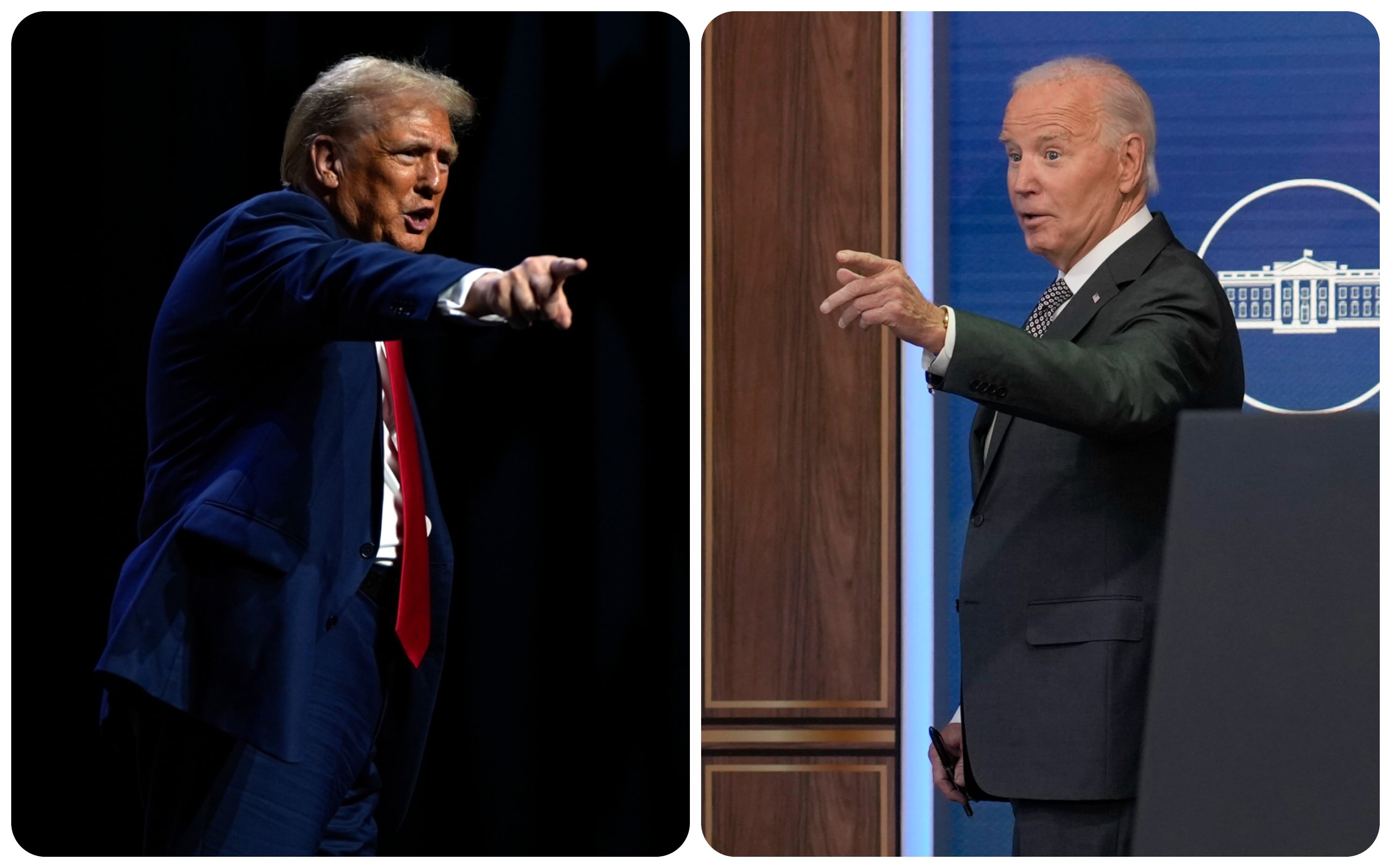 El expresidente Donald Trump y el actual mandatario, Joe Biden