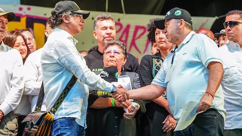 Gustavo Petro, en el tarimazo en Medellín.