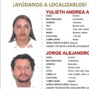 Yulieth Alfonso y Jorge Andrés García desaparecieron junto a sus tres hijos en un municipio de Zacatecas.