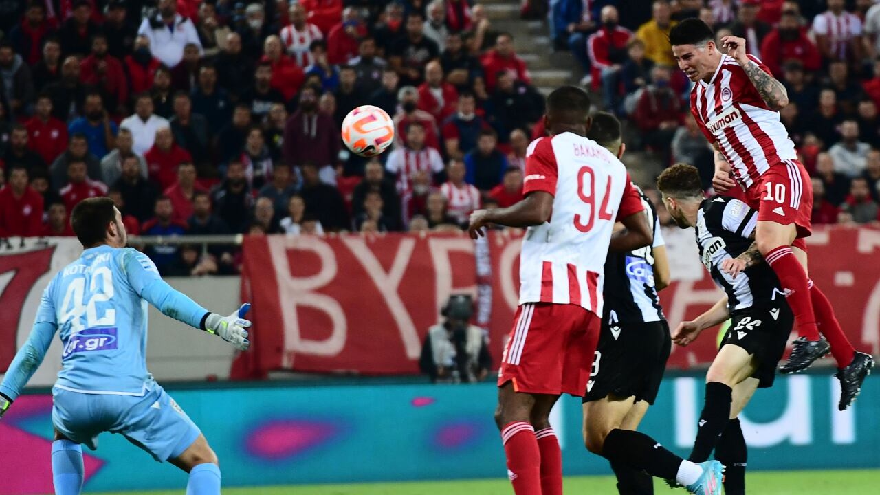 James Rodríguez marcó al minuto 37 del primer tiempo ante PAOK